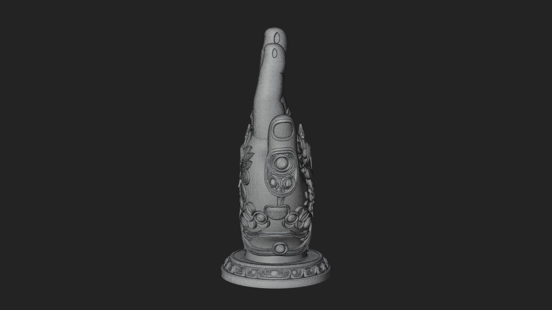 Standing Hamsa Hand Ornament Design 1 3D Print Model 3D Model