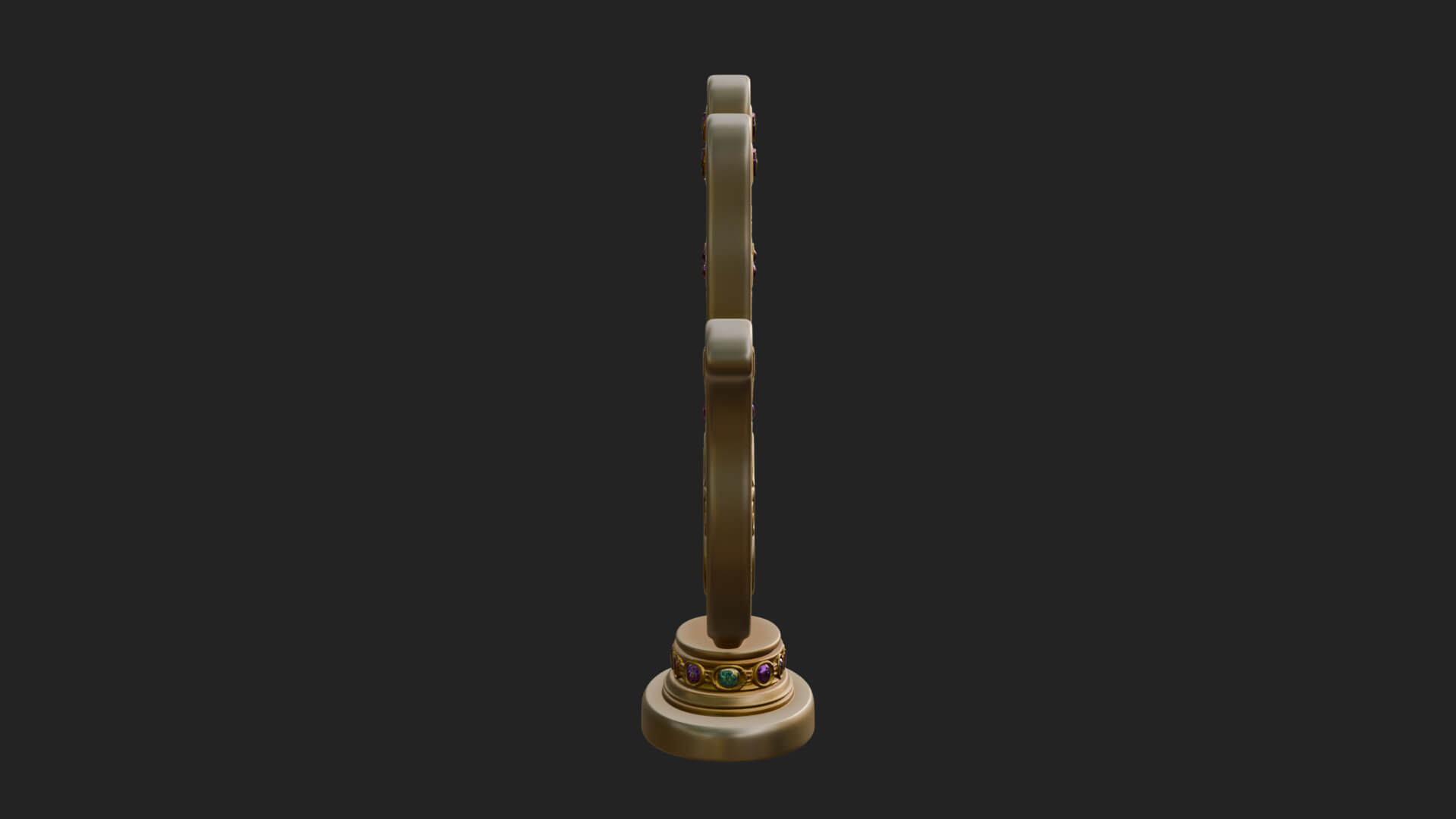 Standing Hamsa Hand Ornament Design 3 3D Print Model 3D Model