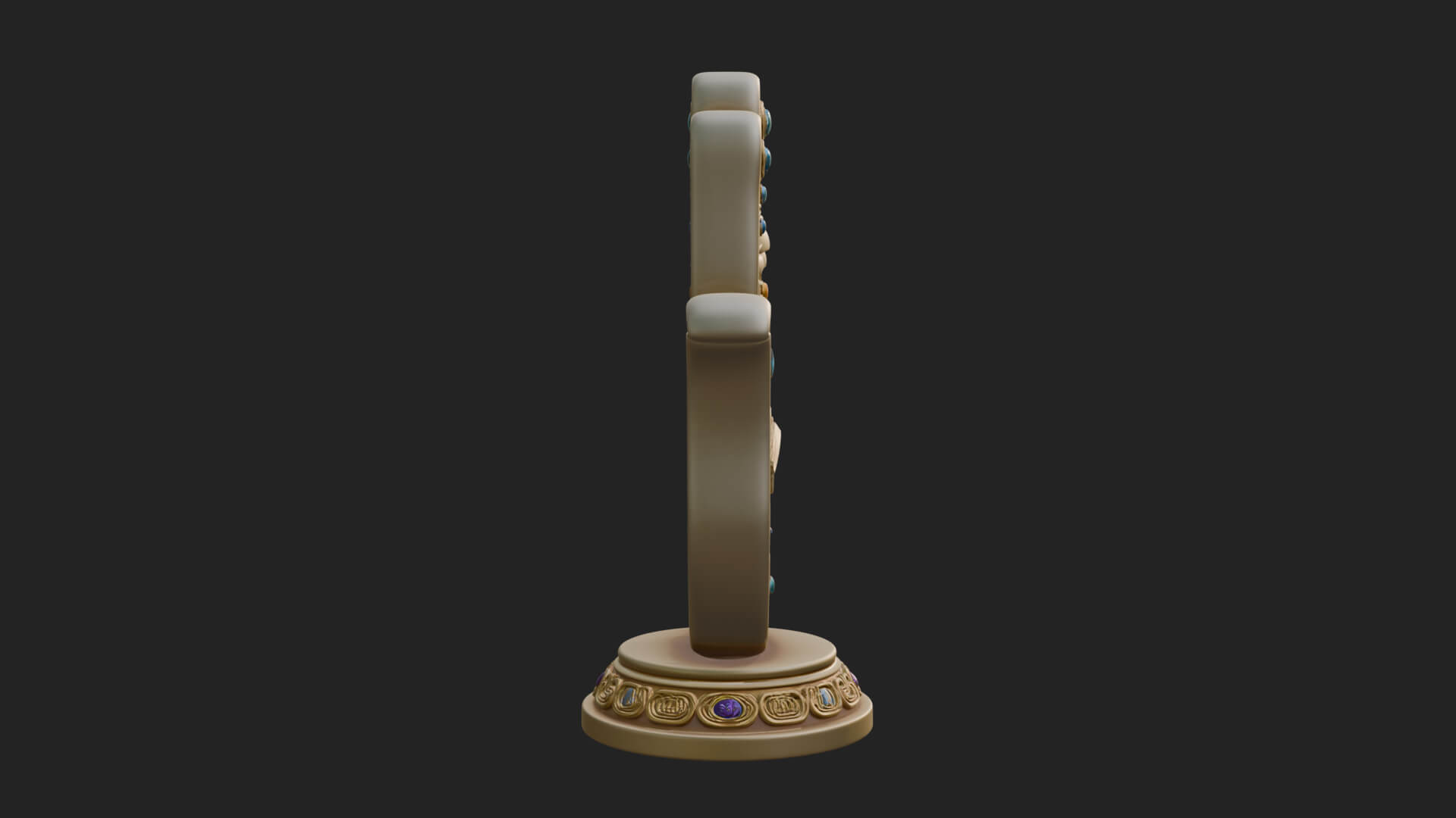 Standing Hamsa Hand Ornament Design 4 3D Print Model 3D Model