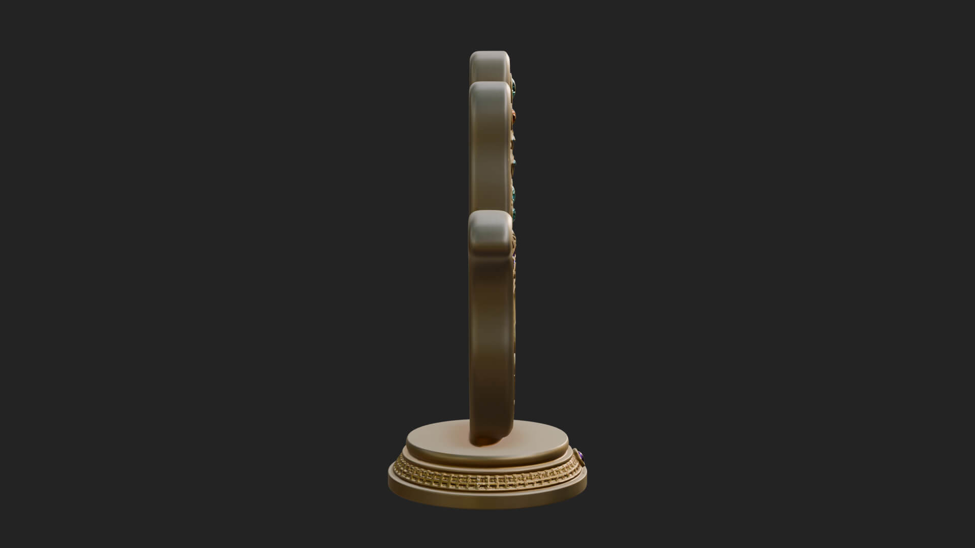 Standing Hamsa Hand Ornament Design 5 3D Print Model 3D Model
