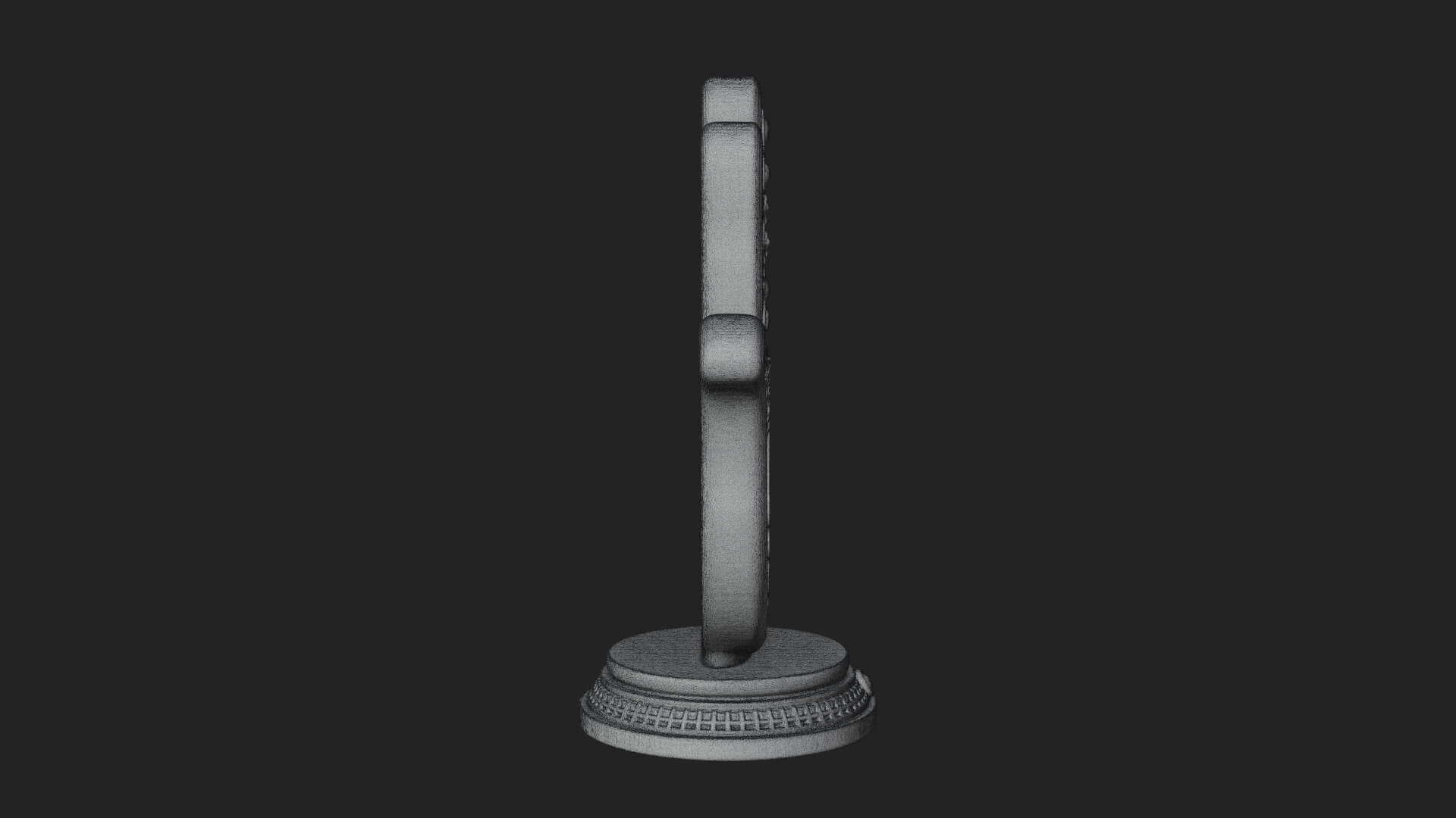 Standing Hamsa Hand Ornament Design 5 3D Print Model 3D Model