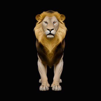 Standing Lion Statue Design 3 3D Print Model