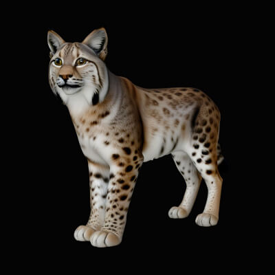 Standing Lynx Statue Design 4 3D Print Model