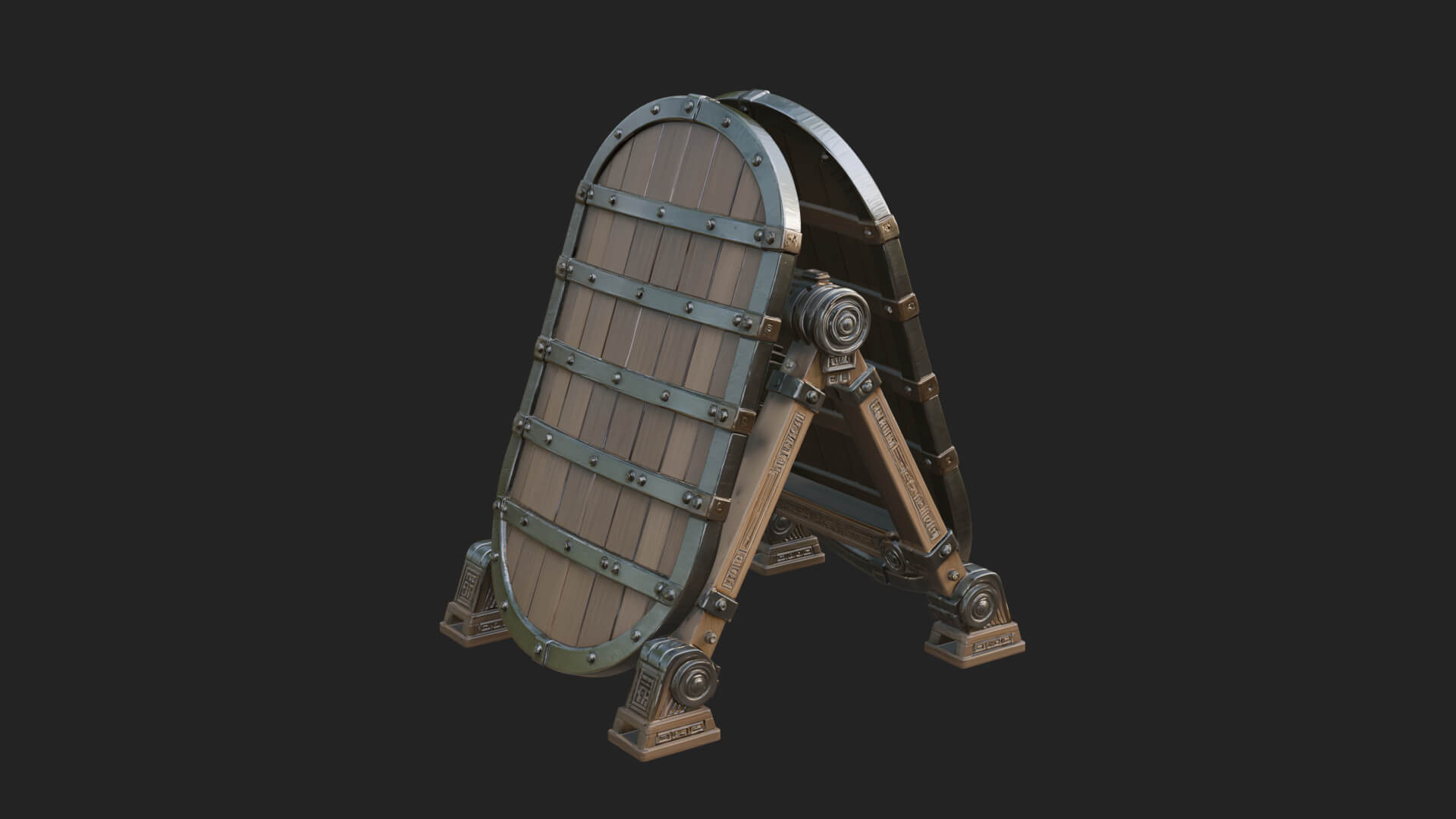Standing Pavise Shield Model Design 1 3D Print Model 3D Model