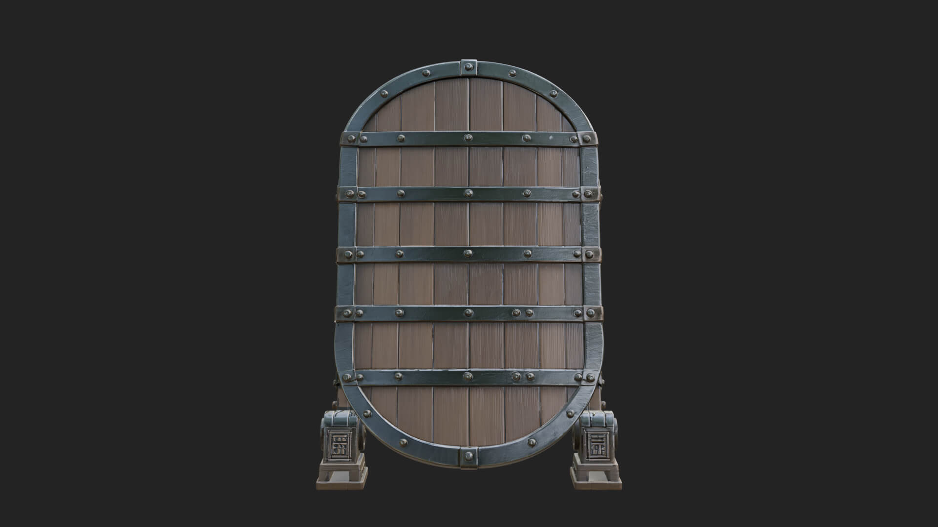 Standing Pavise Shield Model Design 1 3D Print Model 3D Model