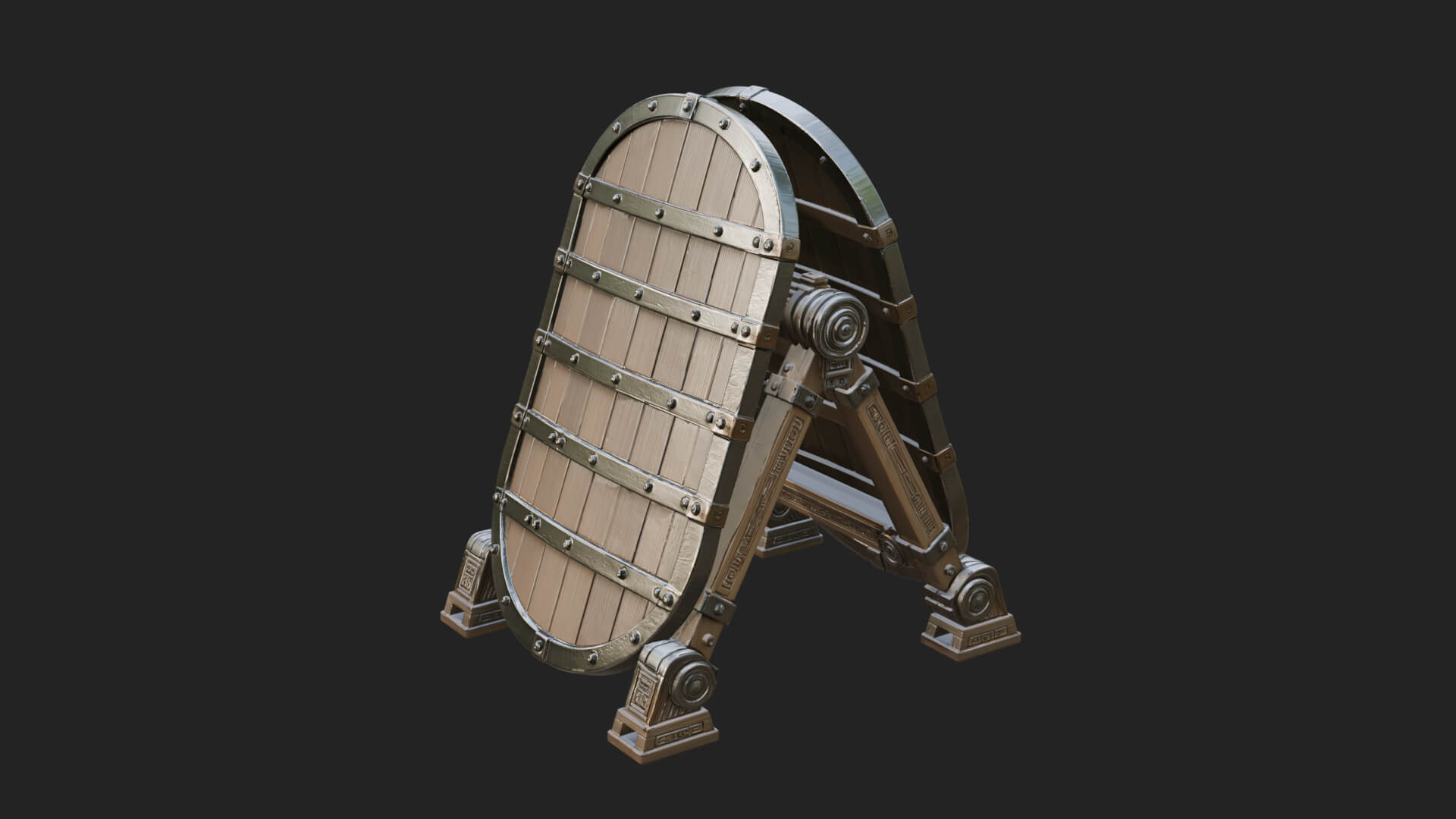 Standing Pavise Shield Model Design 1 3D Print Model 3D Model