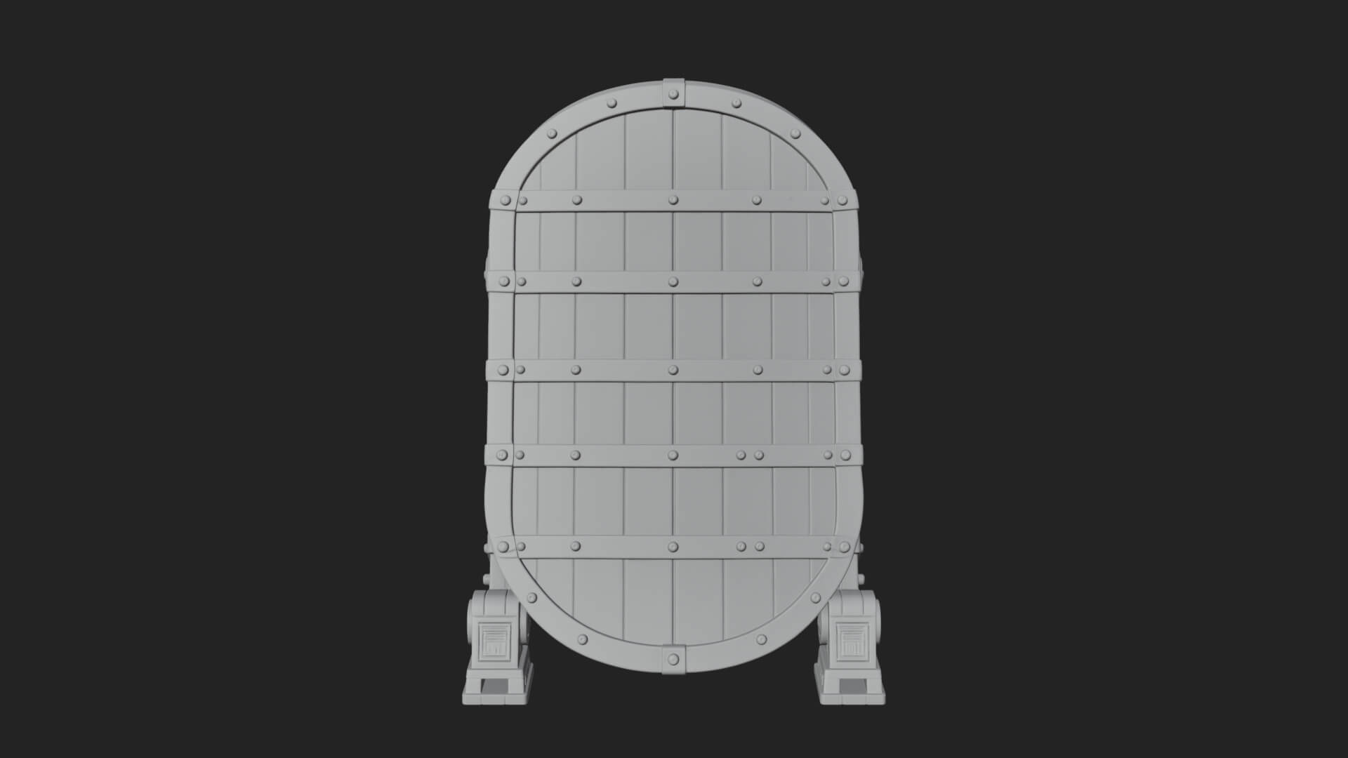 Standing Pavise Shield Model Design 1 3D Print Model 3D Model