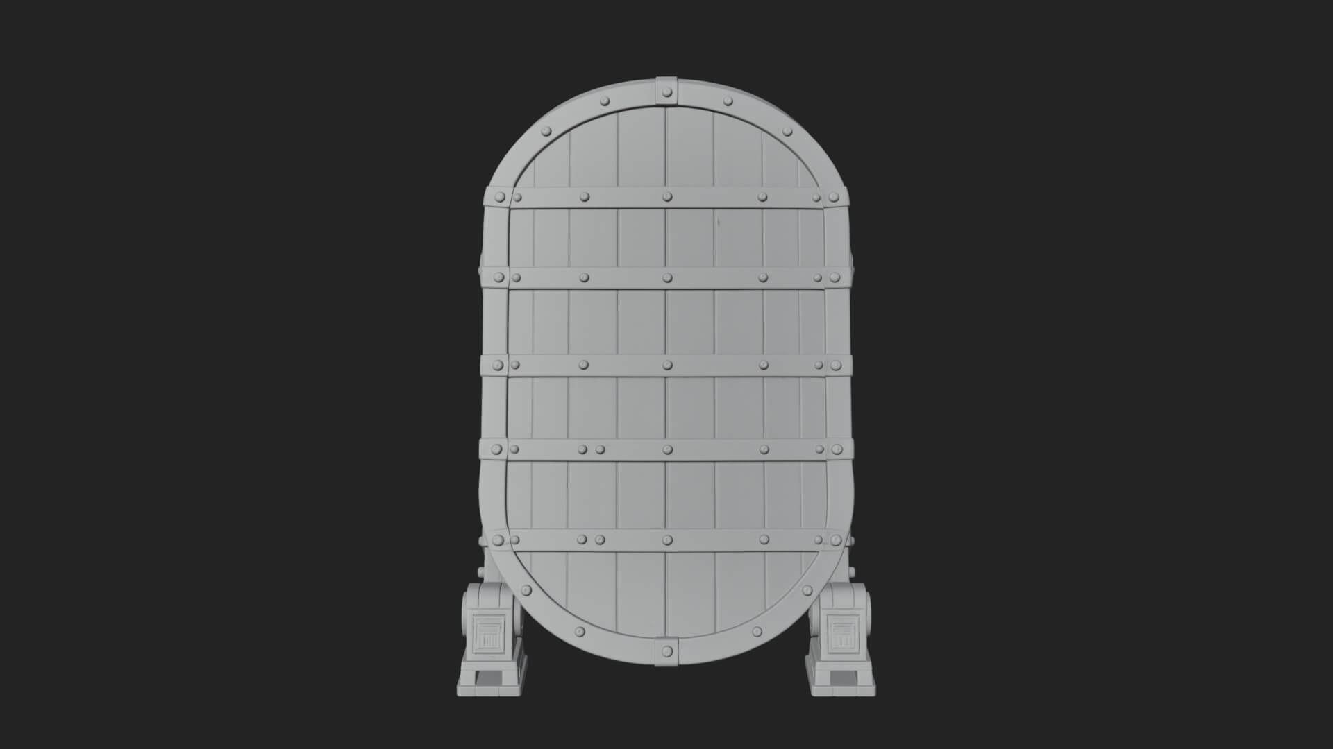 Standing Pavise Shield Model Design 1 3D Print Model 3D Model