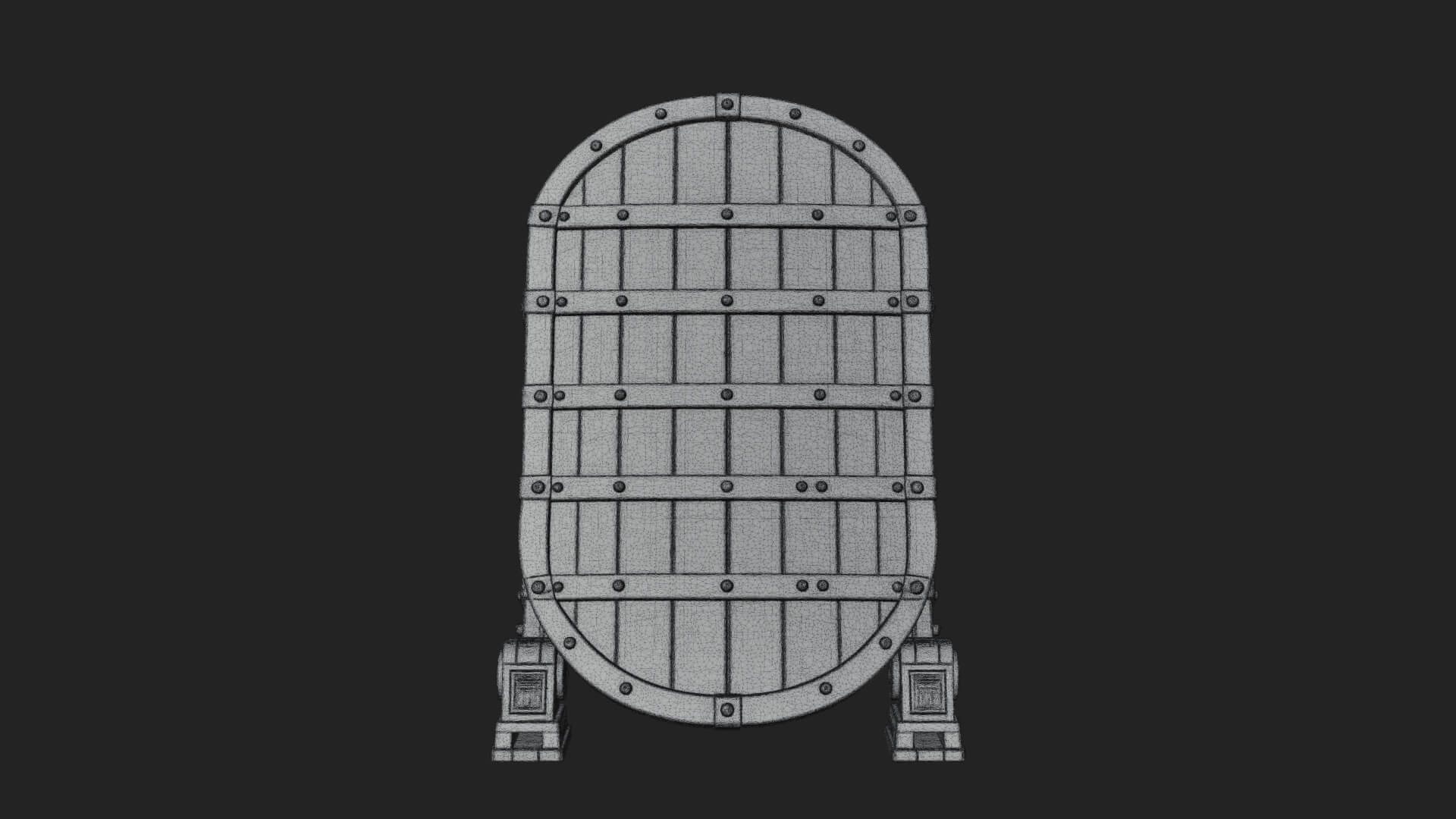 Standing Pavise Shield Model Design 1 3D Print Model 3D Model