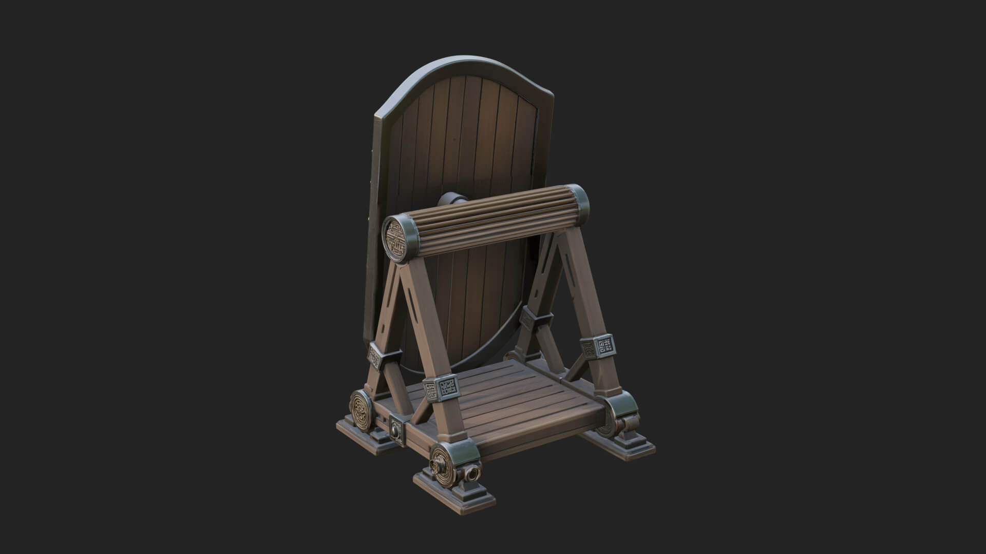 Standing Pavise Shield Model Design 2 3D Print Model 3D Model