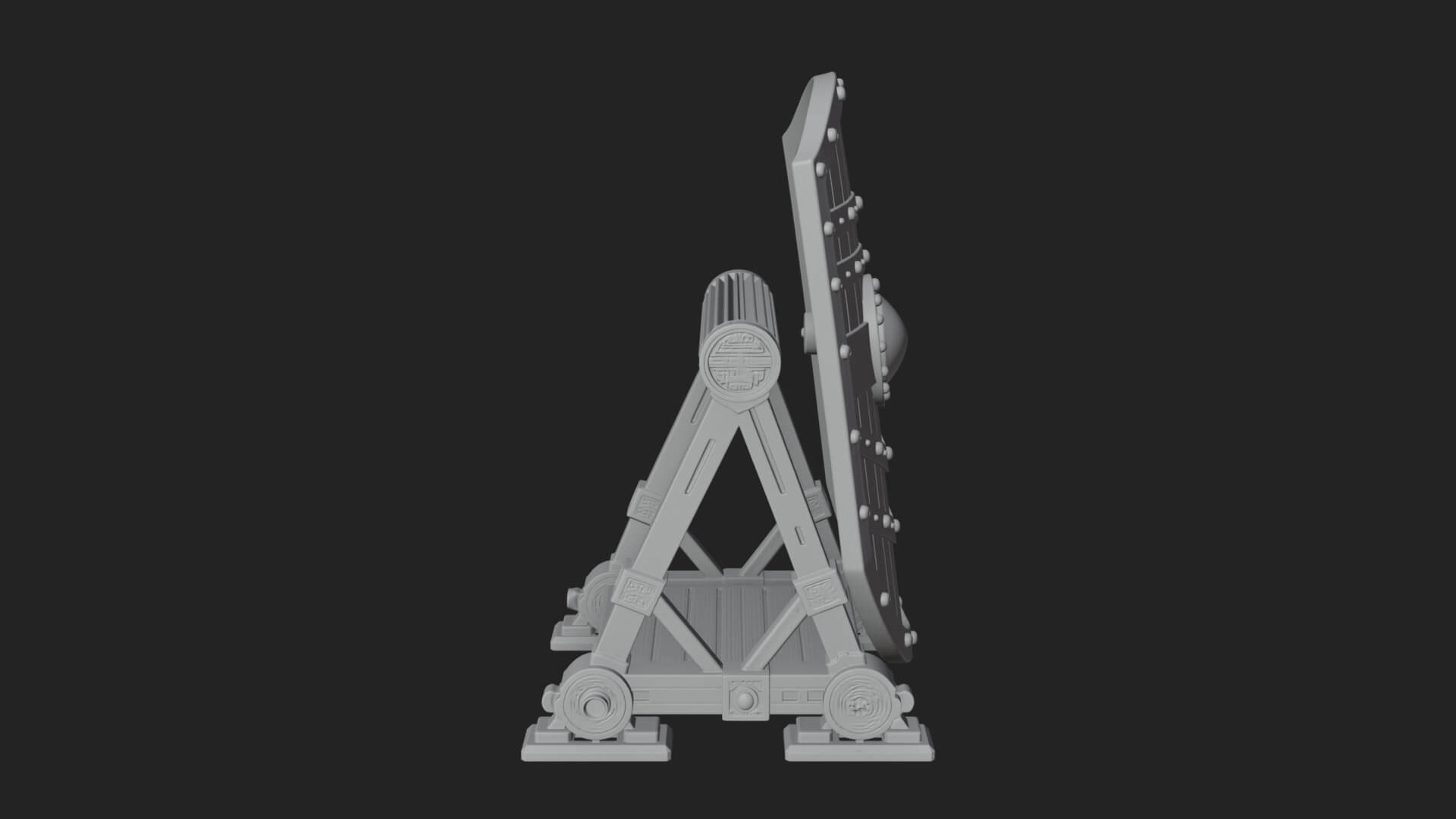 Standing Pavise Shield Model Design 2 3D Print Model 3D Model