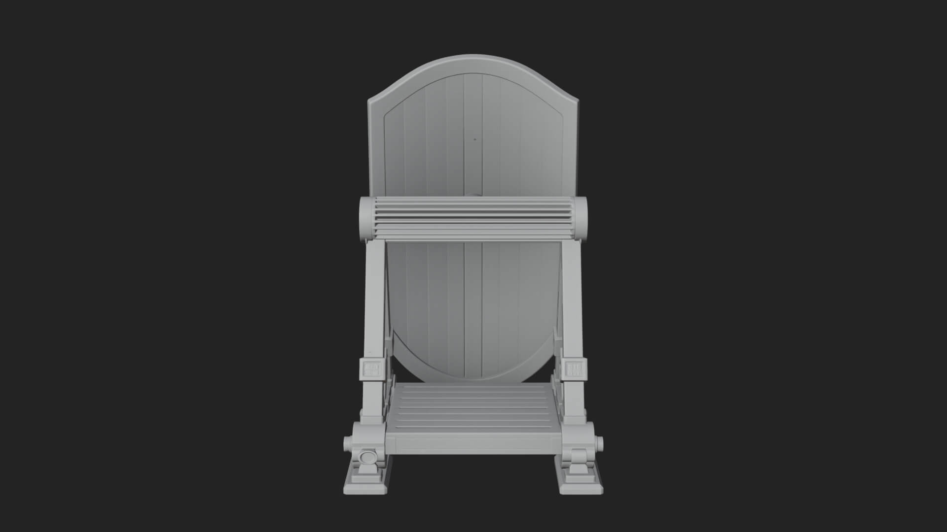 Standing Pavise Shield Model Design 2 3D Print Model 3D Model