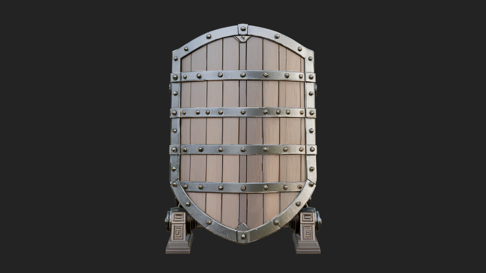 Standing Pavise Shield Model Design 3 3D Print Model 3D Model