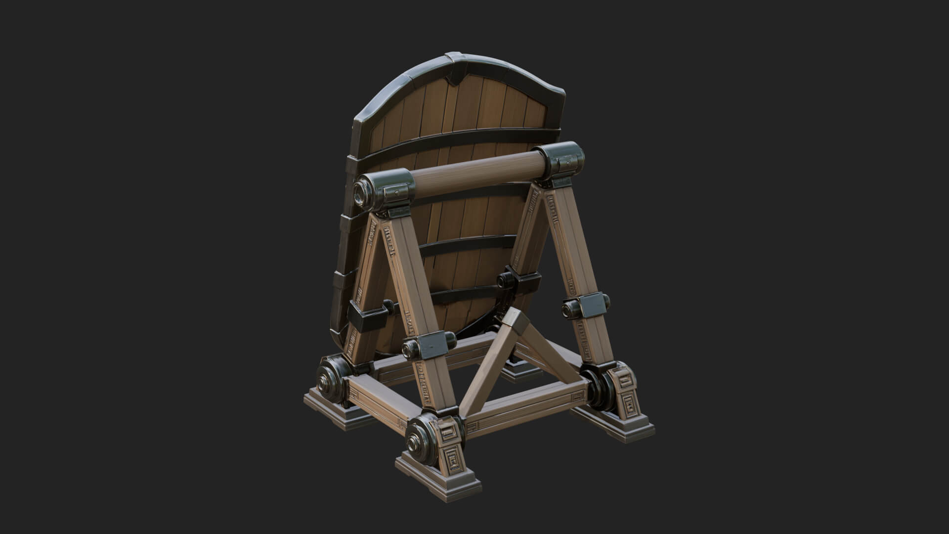 Standing Pavise Shield Model Design 3 3D Print Model 3D Model
