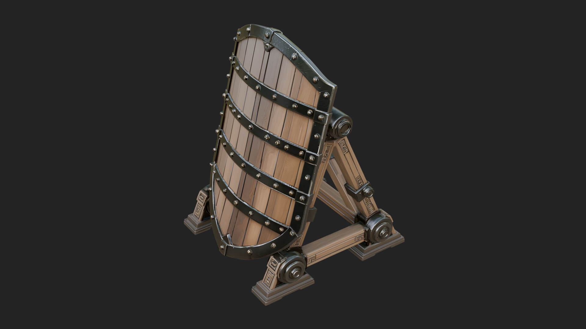 Standing Pavise Shield Model Design 3 3D Print Model 3D Model