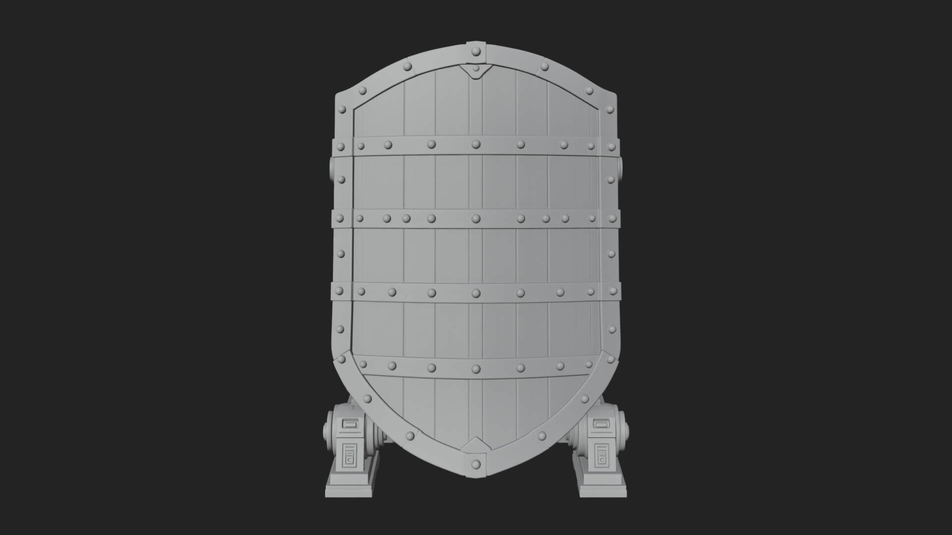 Standing Pavise Shield Model Design 3 3D Print Model 3D Model