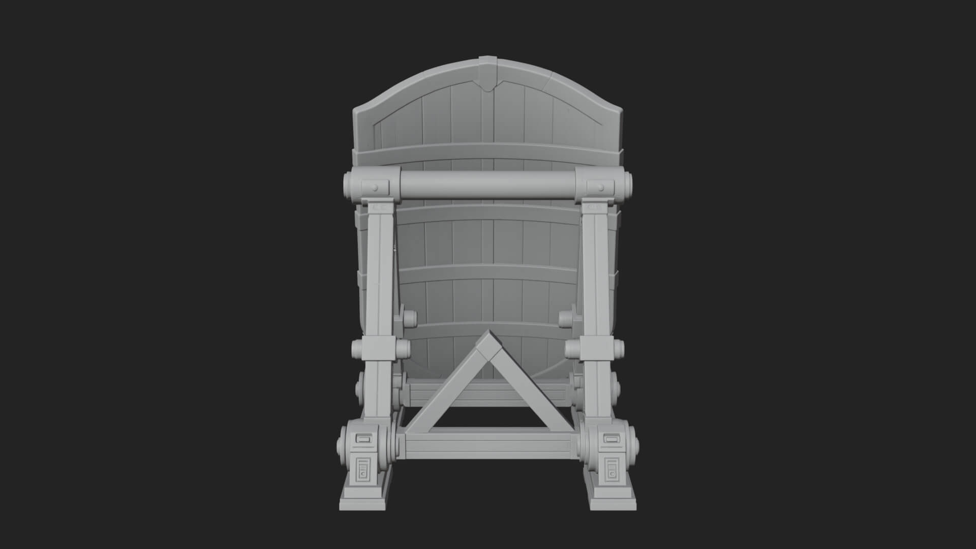 Standing Pavise Shield Model Design 3 3D Print Model 3D Model