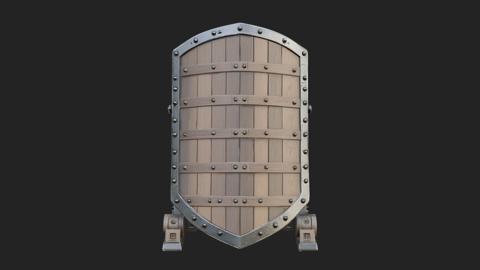 Standing Pavise Shield Model Design 4 3D Print Model 3D Model