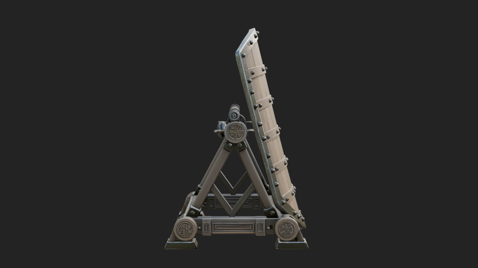 Standing Pavise Shield Model Design 4 3D Print Model 3D Model
