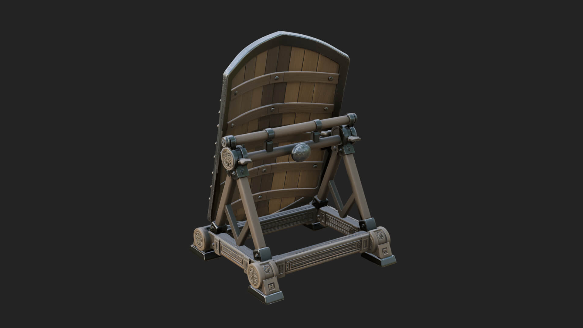 Standing Pavise Shield Model Design 4 3D Print Model 3D Model