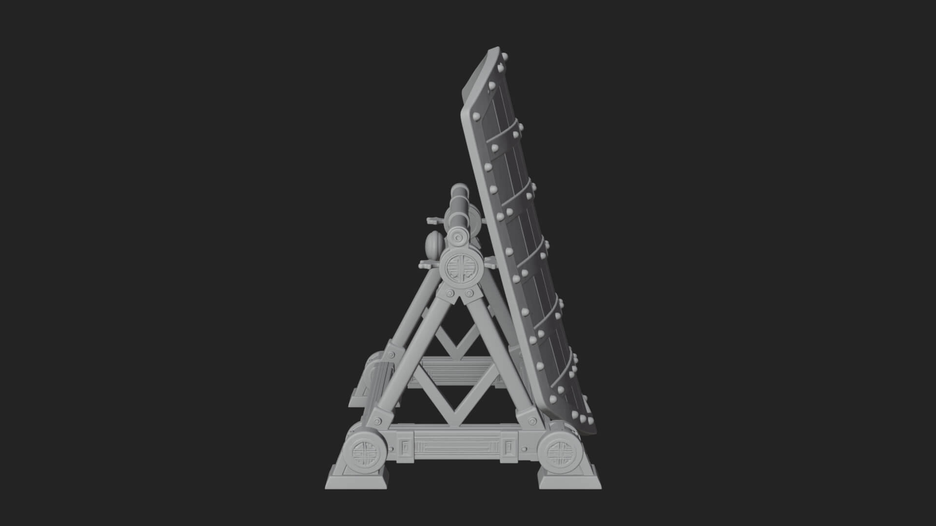 Standing Pavise Shield Model Design 4 3D Print Model 3D Model