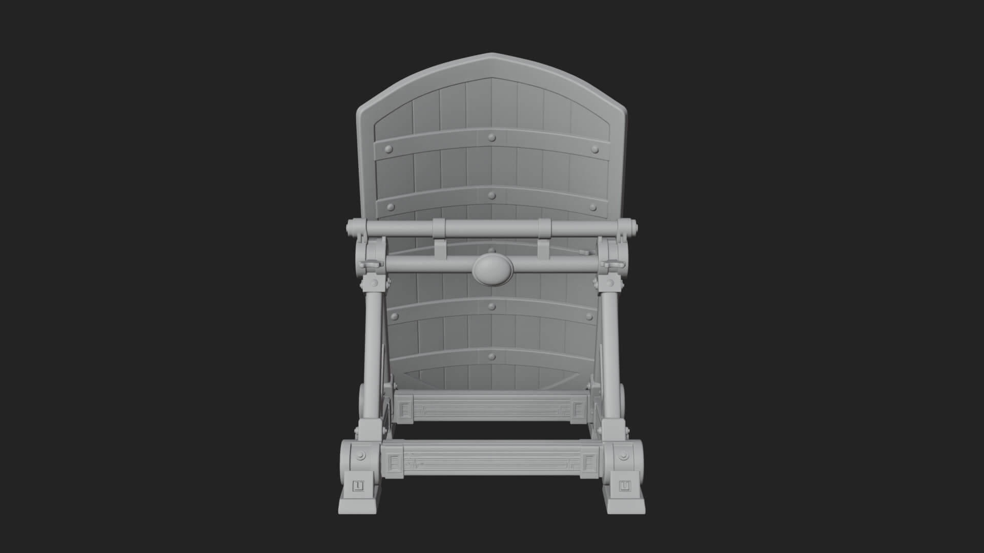 Standing Pavise Shield Model Design 4 3D Print Model 3D Model