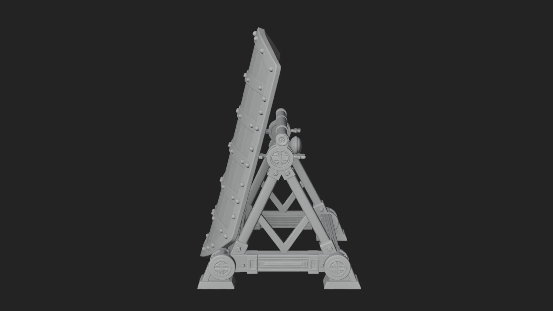 Standing Pavise Shield Model Design 4 3D Print Model 3D Model
