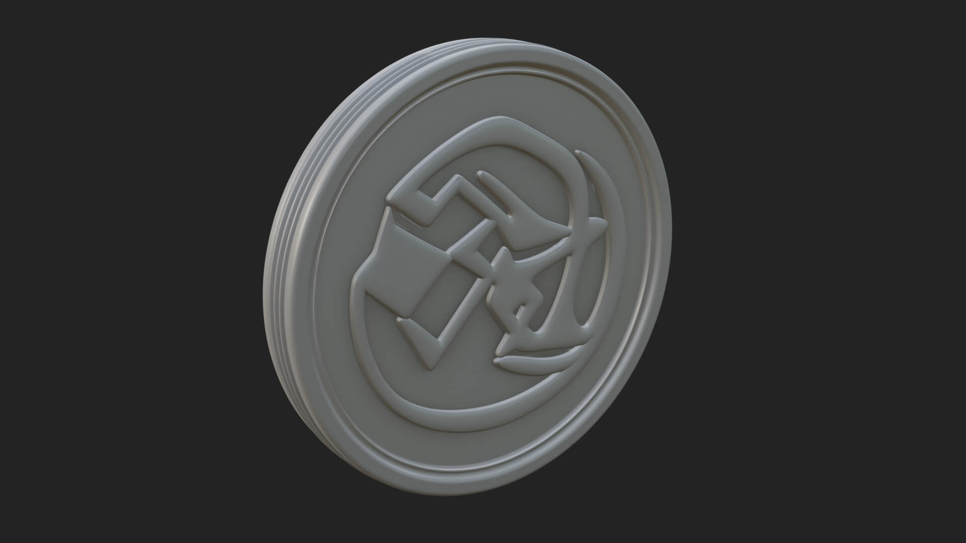 Star Crescent Moon Disc Plaque Design 3 3D Print Model 3D Model