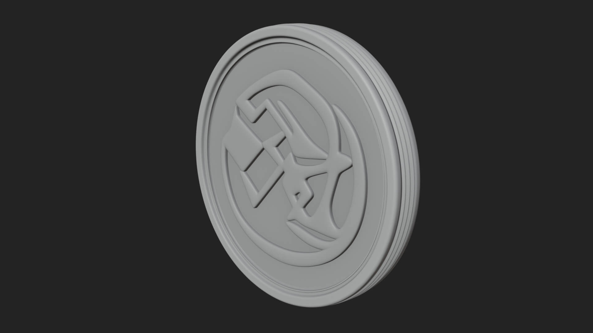 Star Crescent Moon Disc Plaque Design 3 3D Print Model 3D Model
