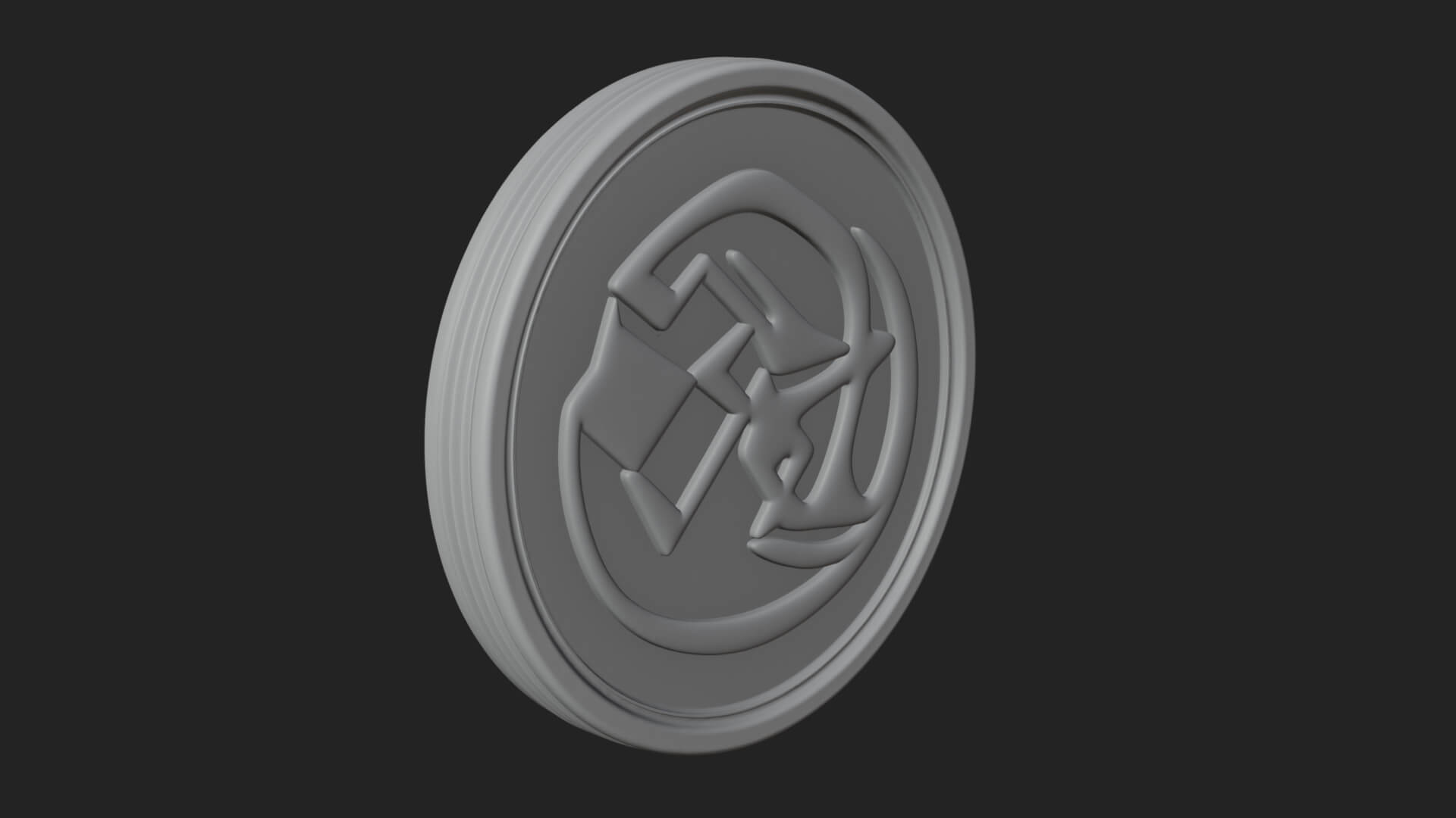 Star Crescent Moon Disc Plaque Design 3 3D Print Model 3D Model