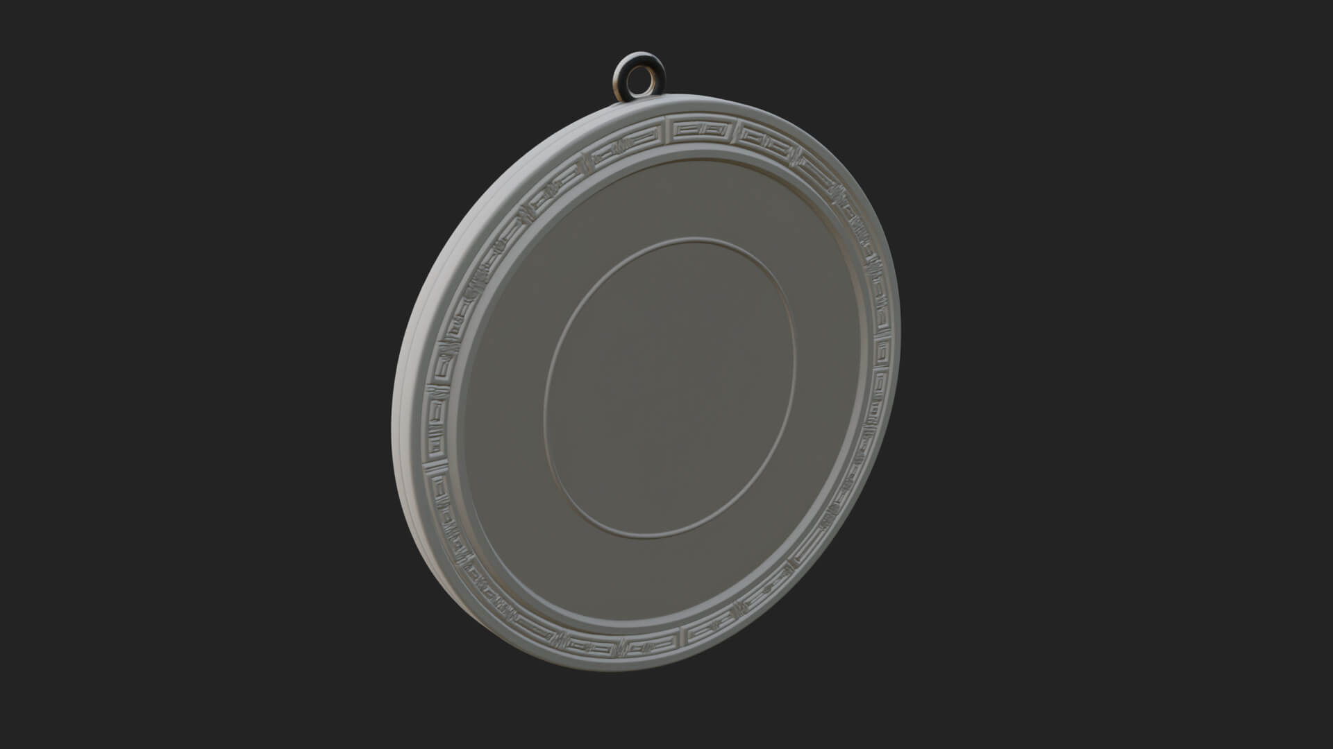 Star Crescent Moon Disc Plaque Design 6 3D Print Model 3D Model