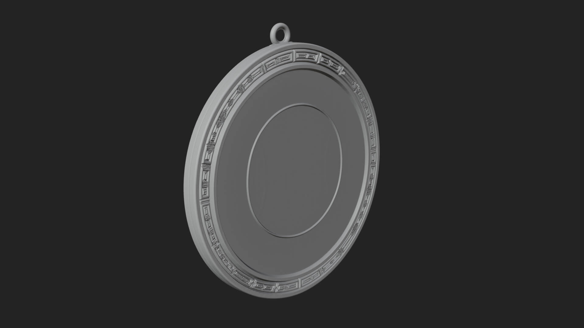 Star Crescent Moon Disc Plaque Design 6 3D Print Model 3D Model