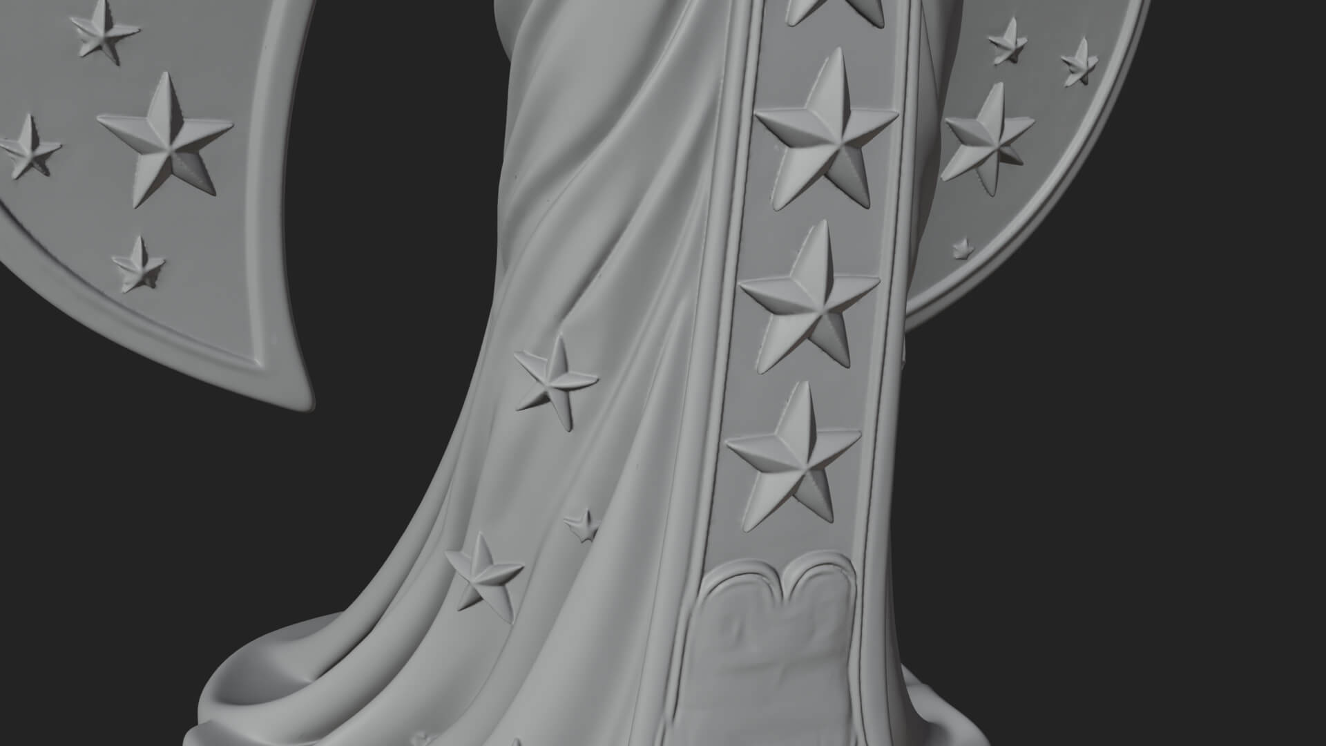 Star Disc Egyptian Goddess Statue Design 1 3D Print Model 3D Model