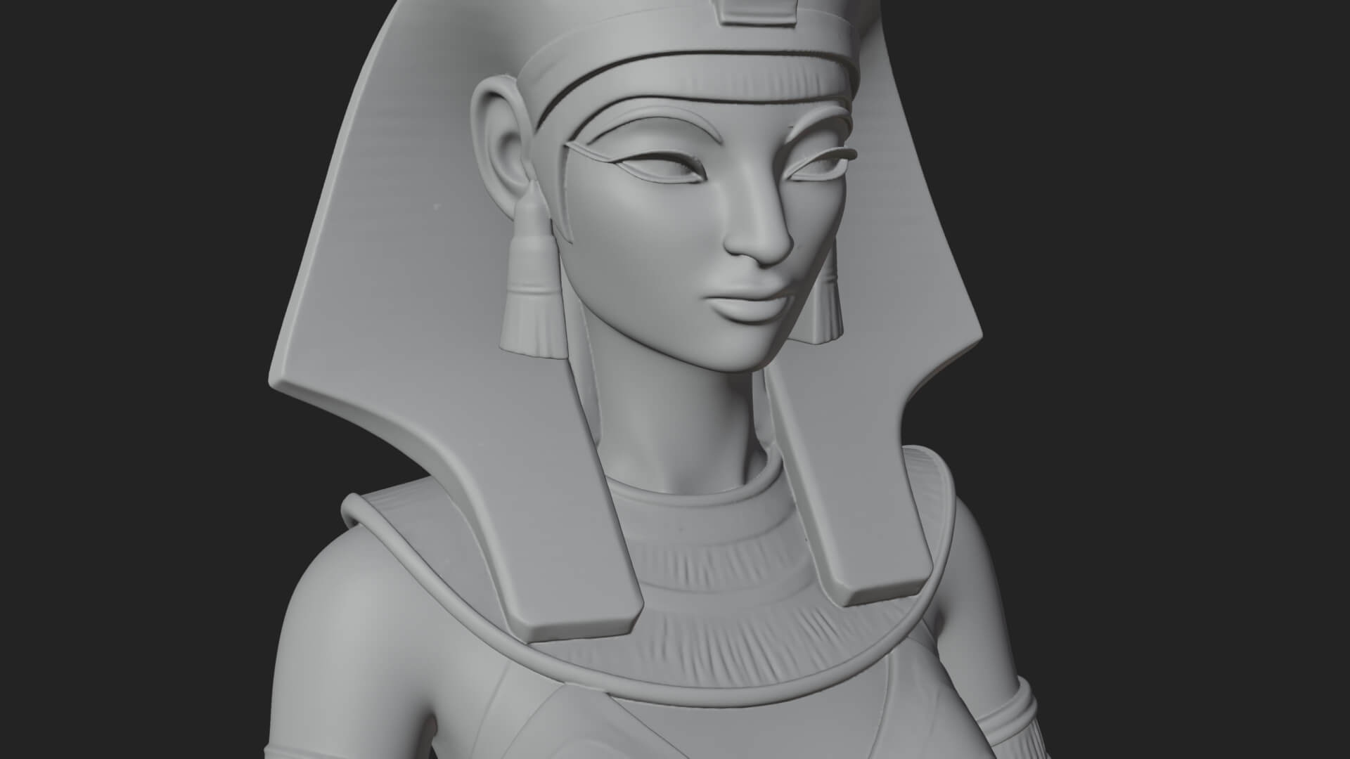 Star Disc Egyptian Goddess Statue Design 2 3D Print Model 3D Model