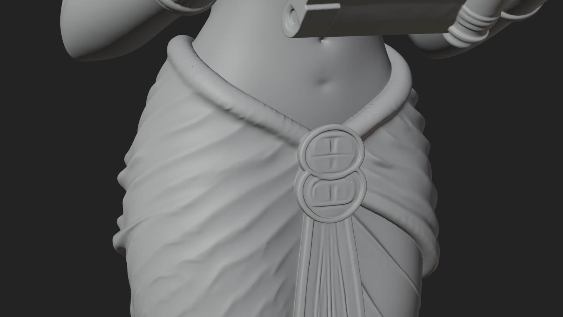 Star Disc Egyptian Goddess Statue Design 2 3D Print Model 3D Model