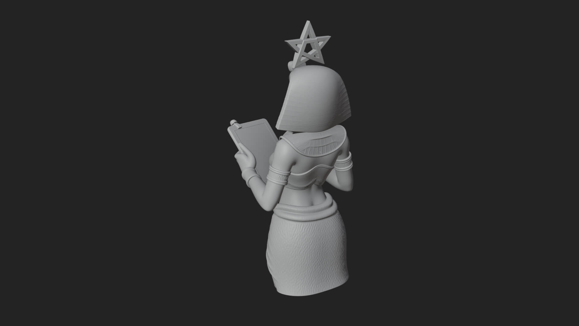 Star Disc Egyptian Goddess Statue Design 3 3D Print Model 3D Model
