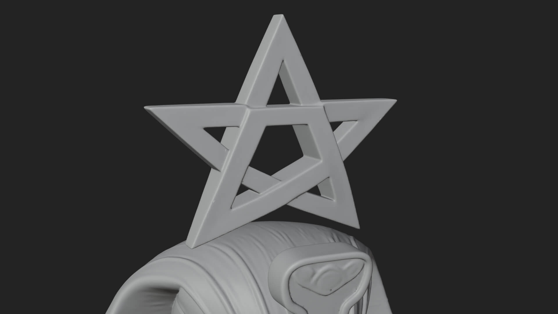 Star Disc Egyptian Goddess Statue Design 3 3D Print Model 3D Model