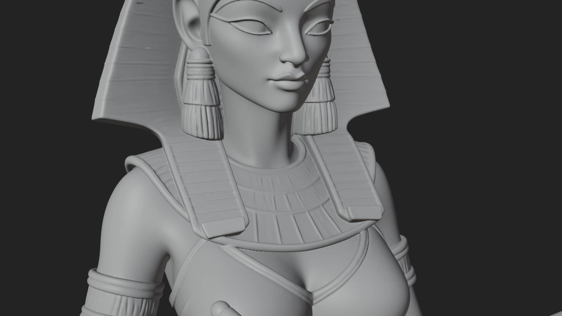 Star Disc Egyptian Goddess Statue Design 3 3D Print Model 3D Model