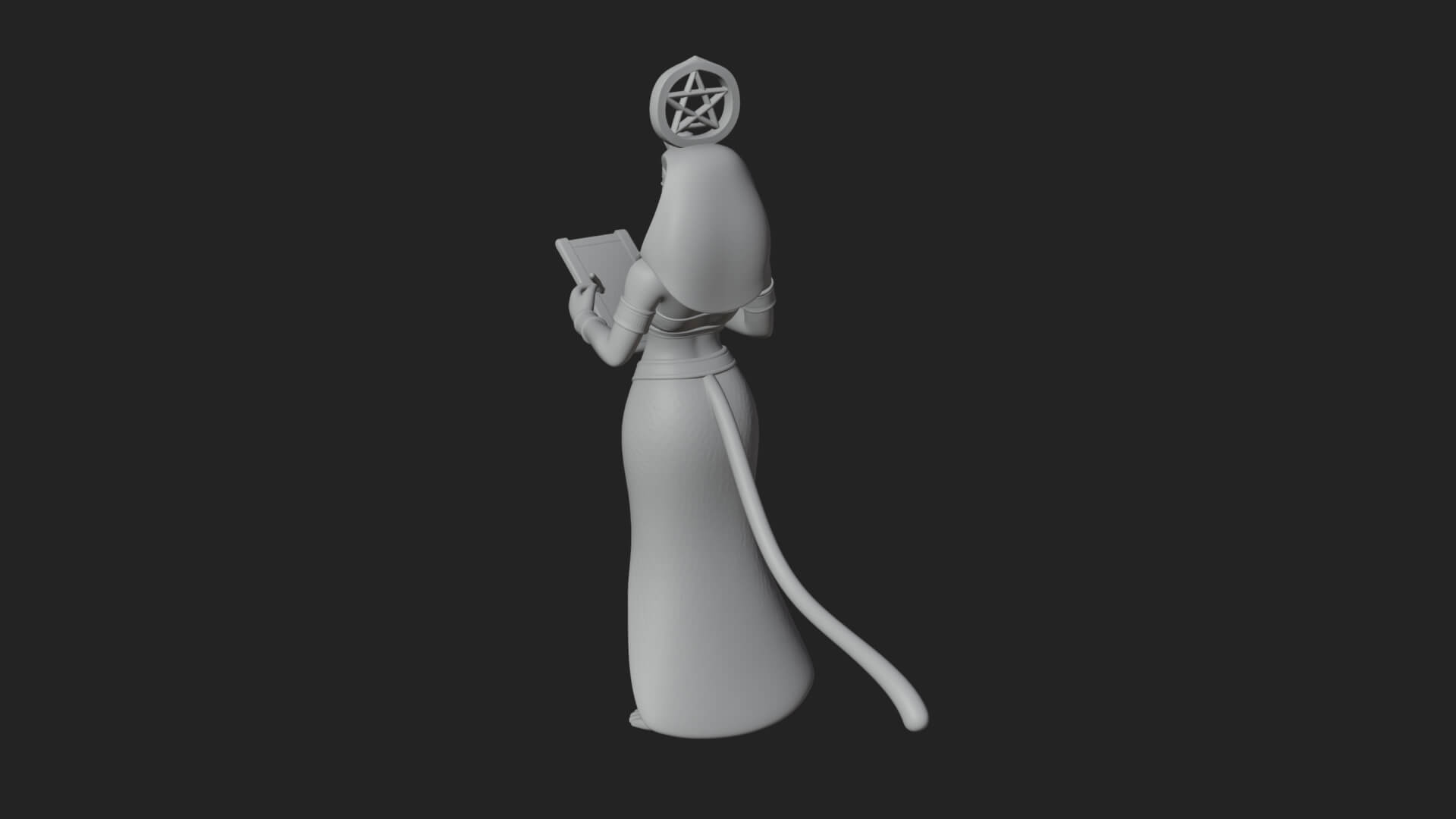 Star Disc Egyptian Goddess Statue Design 5 3D Print Model 3D Model