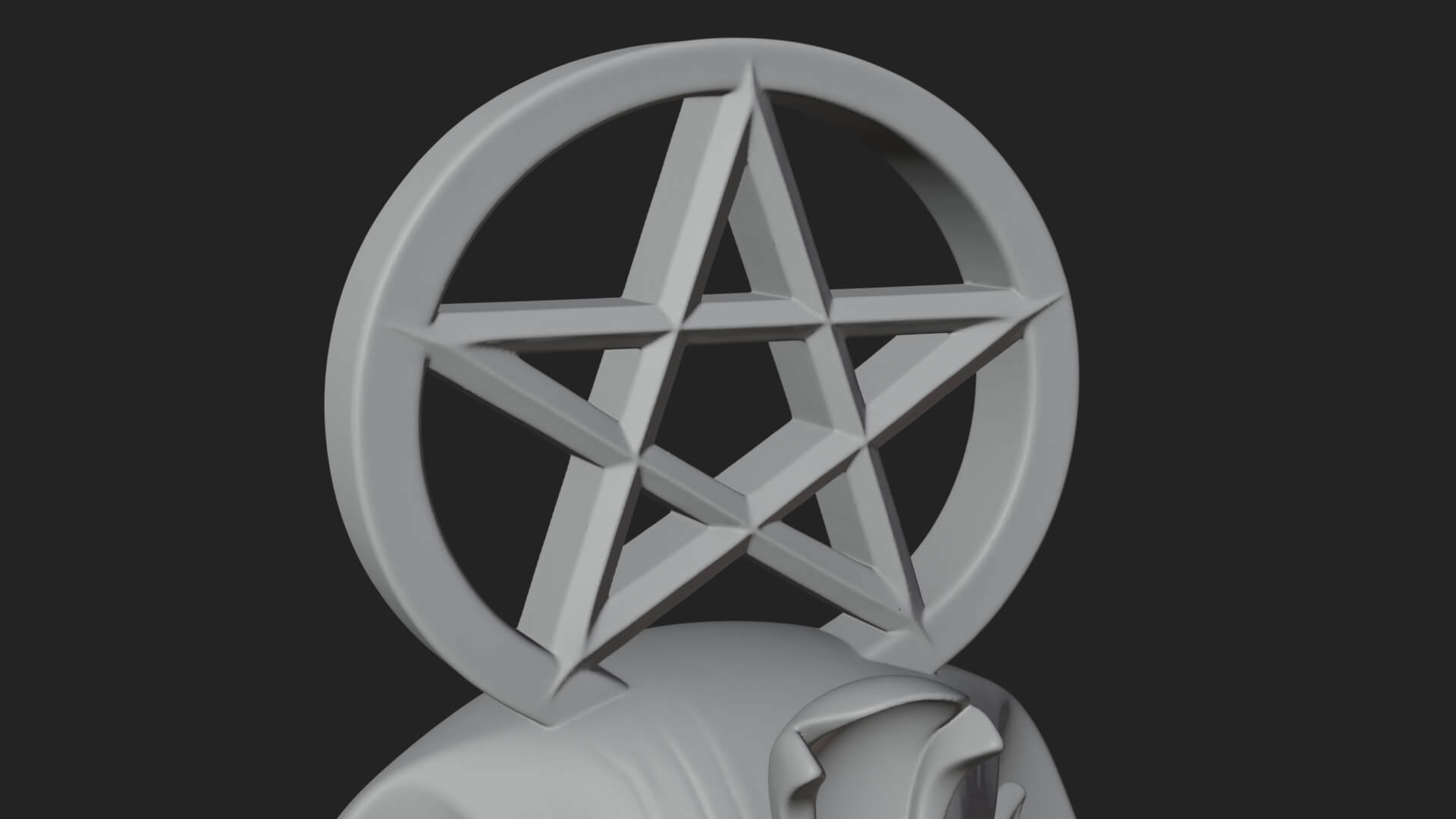 Star Disc Egyptian Goddess Statue Design 6 3D Print Model 3D Model