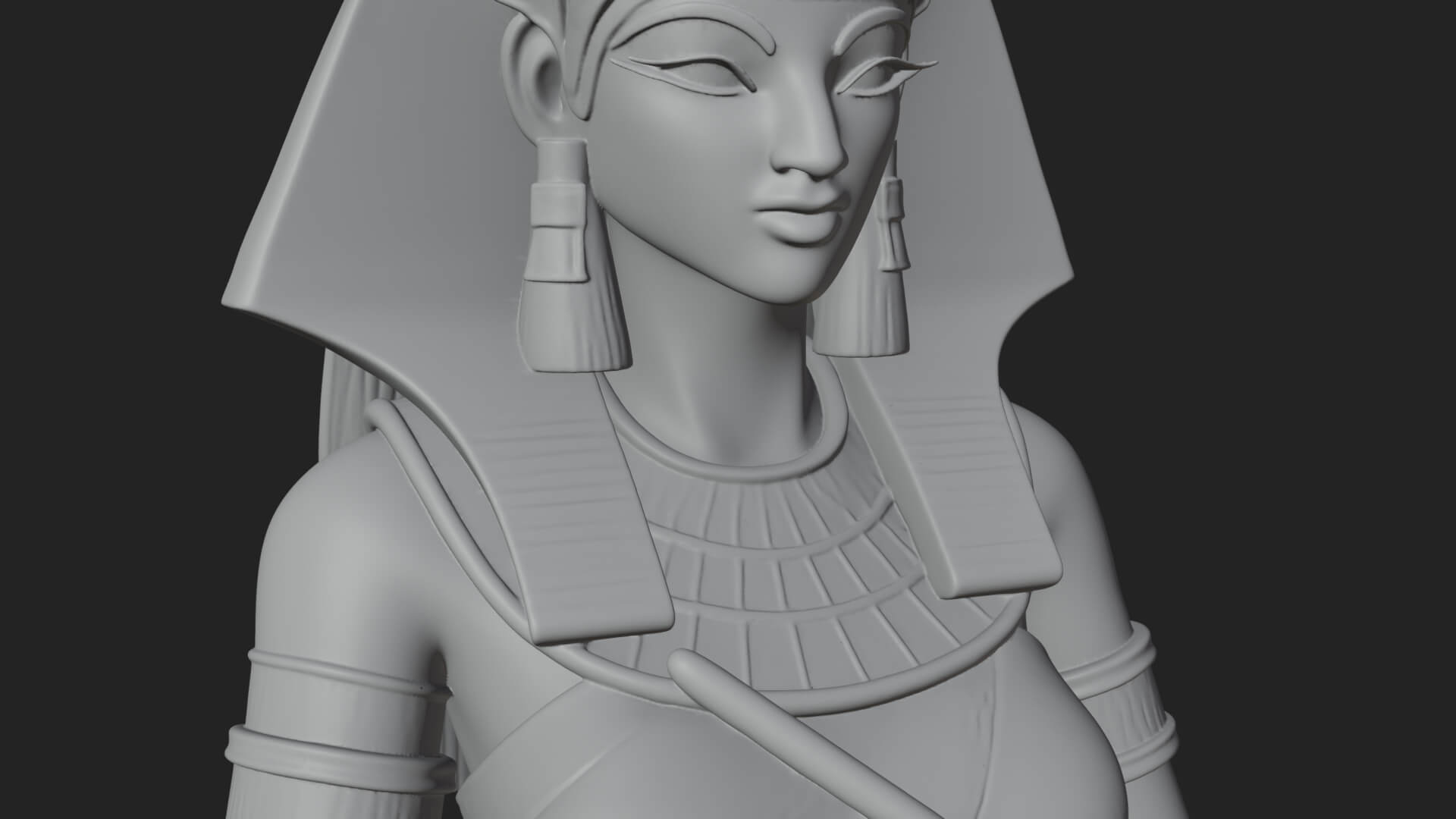 Star Disc Egyptian Goddess Statue Design 6 3D Print Model 3D Model