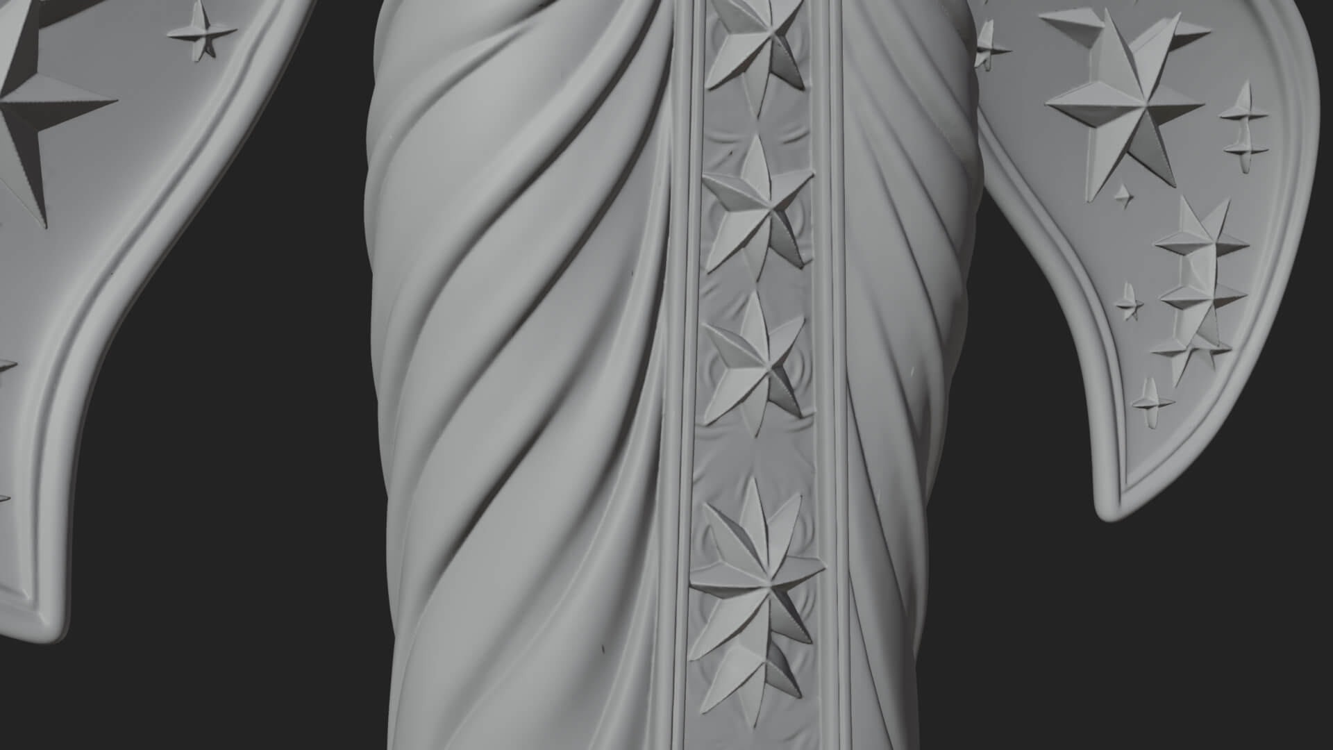 Star Disc Egyptian Goddess Statue Design 7 3D Print Model 3D Model