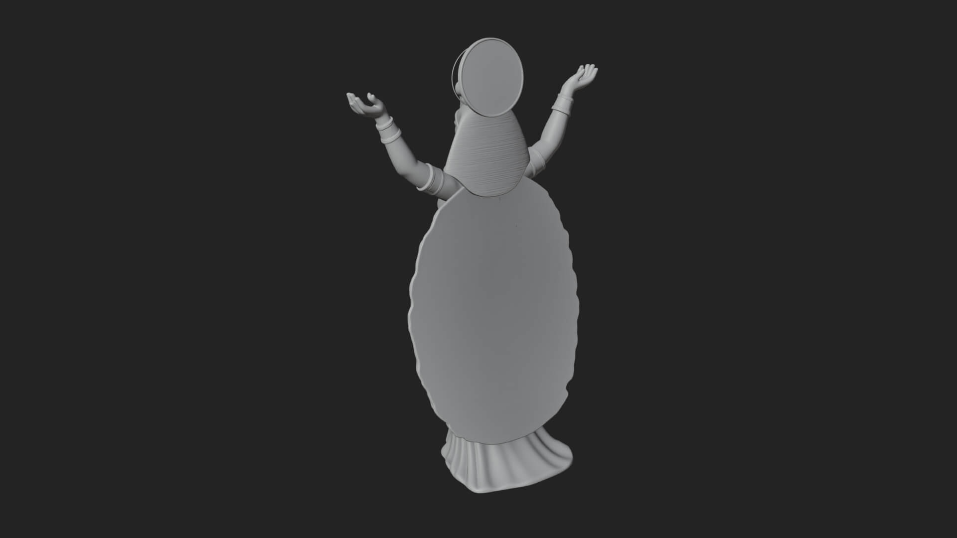 Star Disc Egyptian Goddess Statue Design 8 3D Print Model 3D Model