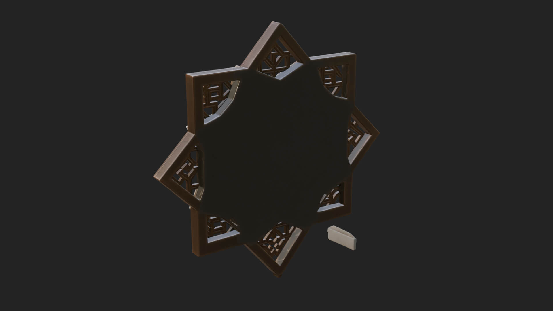 Star Framed Flower Plaque Design 3 3D Print Model 3D Model