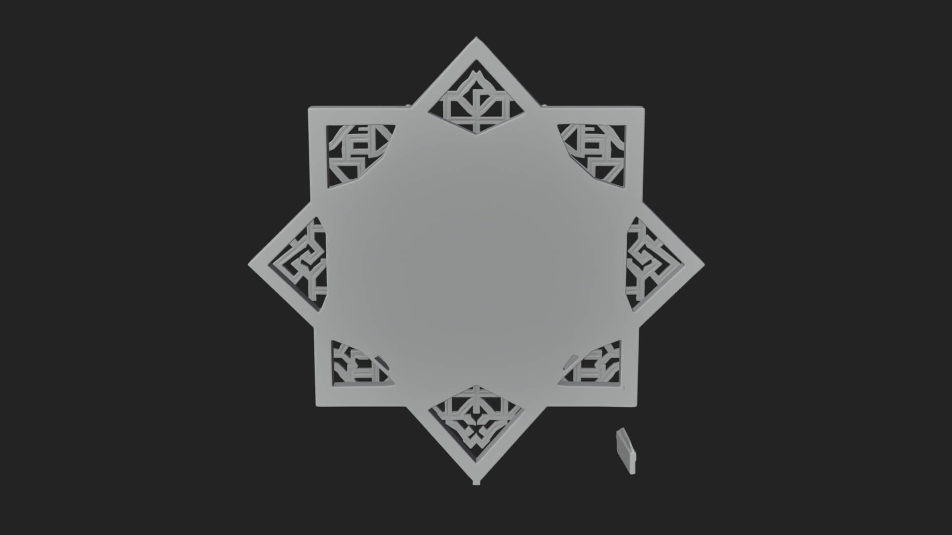 Star Framed Flower Plaque Design 3 3D Print Model 3D Model