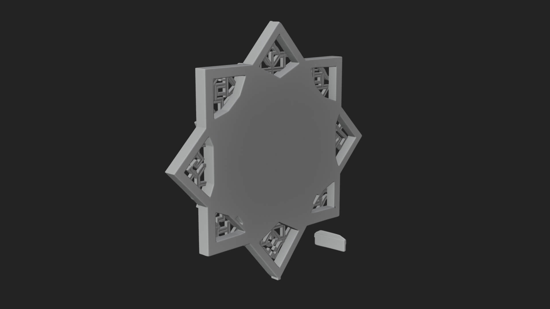 Star Framed Flower Plaque Design 3 3D Print Model 3D Model
