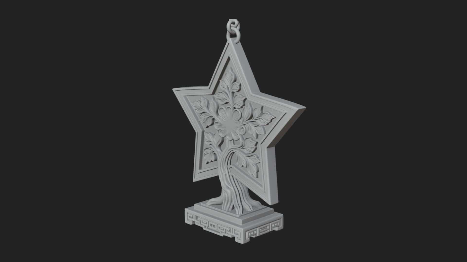 Star Framed Tree Ornament Design 2 3D Print Model 3D Model