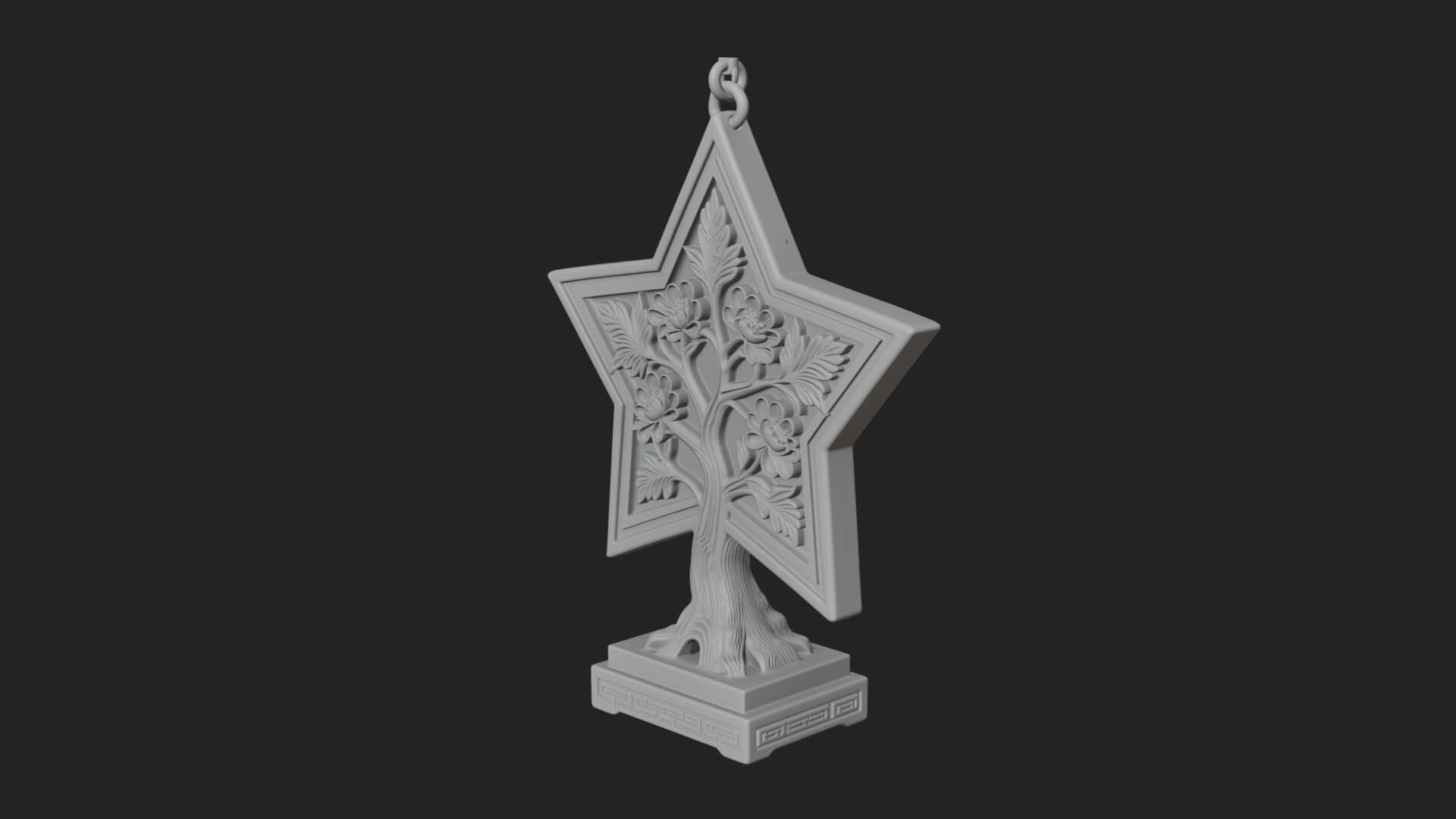 Star Framed Tree Ornament Design 4 3D Print Model 3D Model