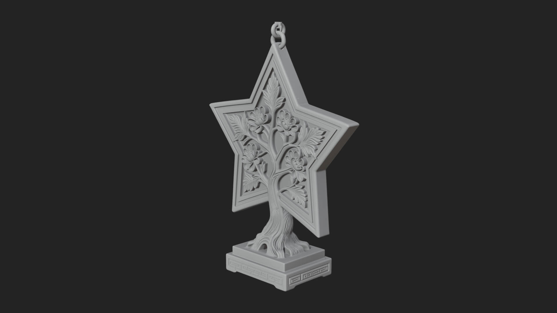 Star Framed Tree Ornament Design 4 3D Print Model 3D Model