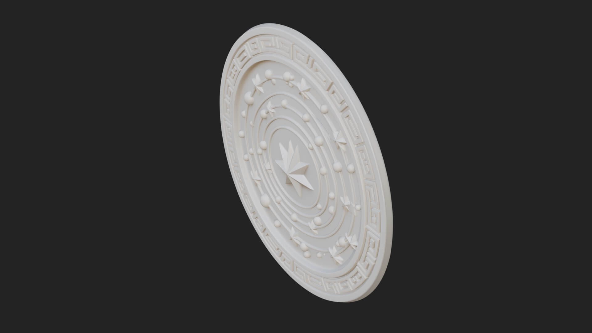 Star Orbit Disc Plaque Design 1 3D Print Model 3D Model